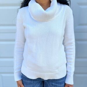 Jones New York Cozy White cowl neck  Sweater